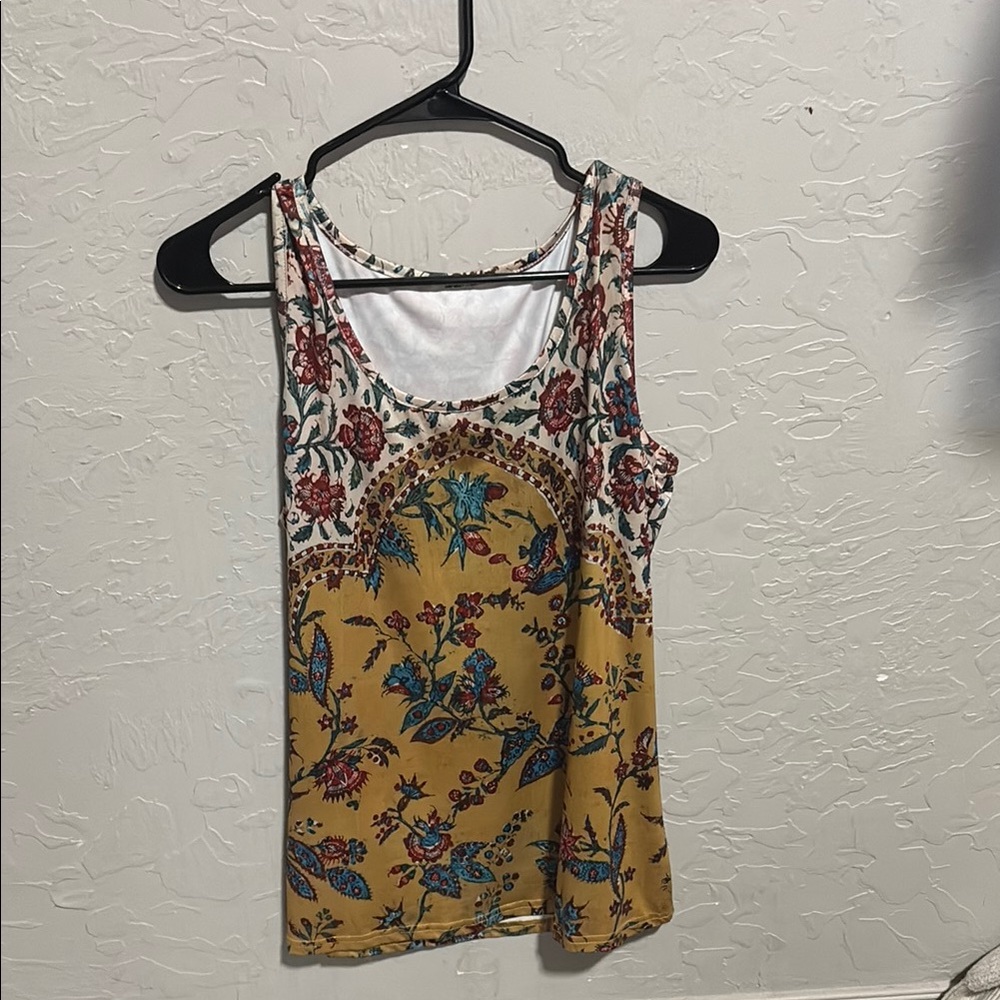 Floral Sleeveless Top - Multicolor